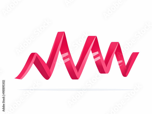 Flat Vector Illustration of Heart Monitor Line Shaping a Red Ribbon | Health Concept with Smooth Camera Movement | Professional Business Visual