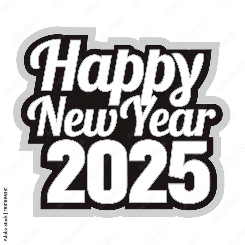 Obraz premium HAPPY NEW YEAR 2025 DESIGN