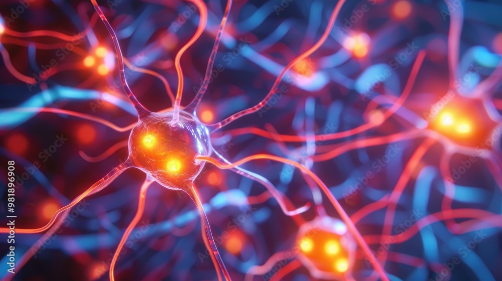 Neural Communication Dynamics, exploring the intricate process of synaptic transmission within the human nervous system, highlighting the role of neurotransmitters and receptors. Neural Communication Dynamics, exploring the intricate process of synaptic transmission within the human nervous system, highlighting the role of neurotransmitters and receptors.