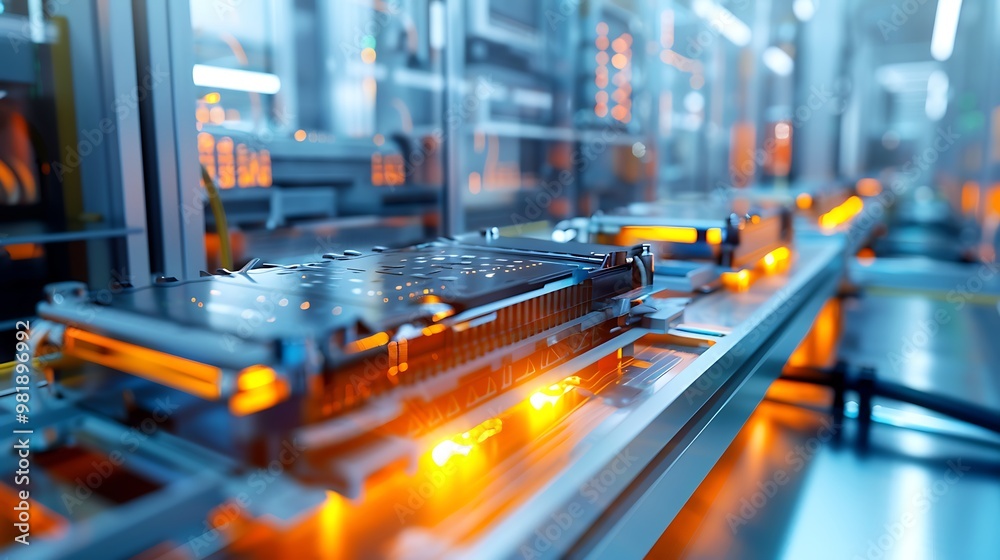 A close-up of a next-generation battery in a research lab, showing advanced energy storage technology. A close-up of a next-generation battery in a research lab, showing advanced energy storage technology.