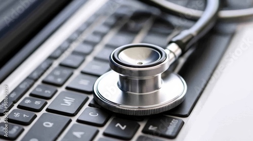 Medical tool on laptop