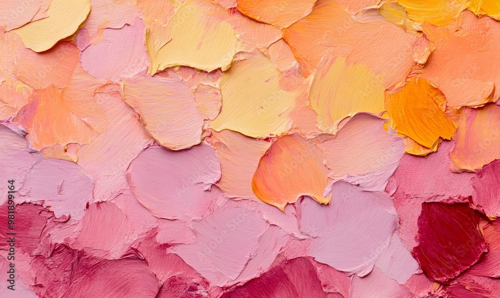 thick autumn tones acrylic impasto texture, Generative AI thick autumn tones acrylic impasto texture, Generative AI