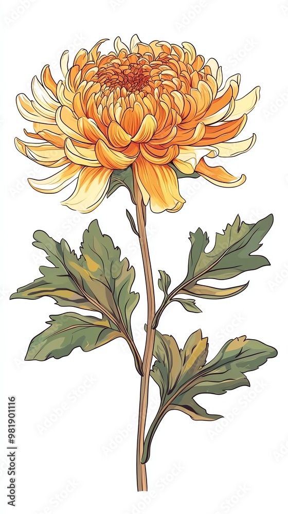 chrysanthemum on white background chrysanthemum on white background