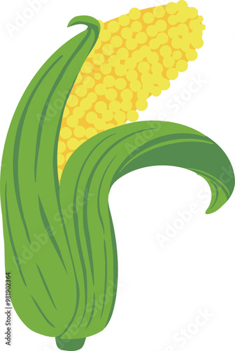 Corn Letter Alphabet Vector Element F