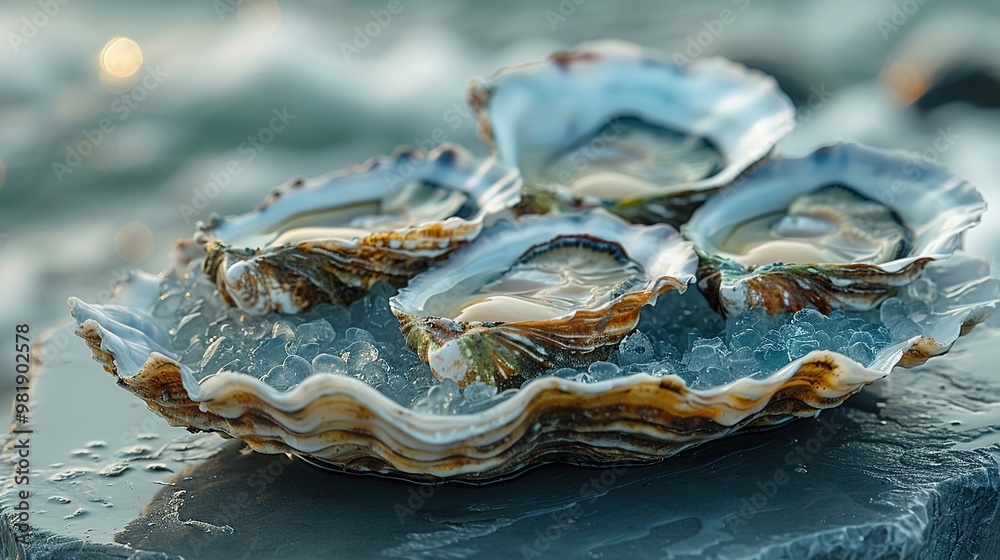 Fresh Oysters on Ice: A Culinary Delicacy Fresh Oysters on Ice: A Culinary Delicacy