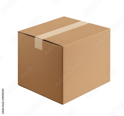 cardboard box isolated on white