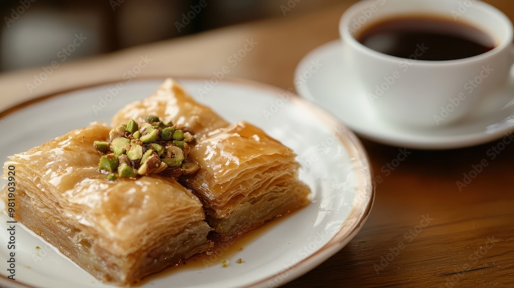 Baklava with Pistachios, Walnuts, Almonds, and Honey Syrup Baklava with Pistachios, Walnuts, Almonds, and Honey Syrup