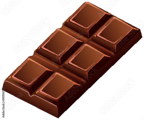 Delicious Chocolate Bar Illustration