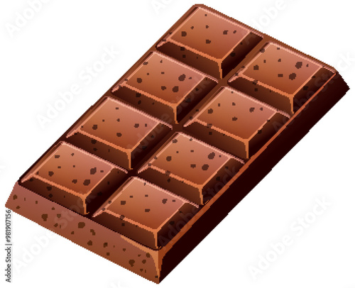 Delicious Chocolate Bar Illustration