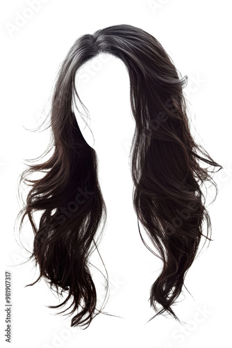 hair without face isolated in white background