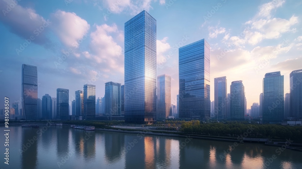 Fototapeta premium China commercial scenery