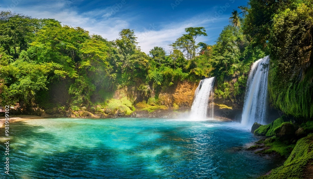 Fototapeta premium Nature and landscapes are images that reflect the beauty of the natural world, whether it is a lush green forest