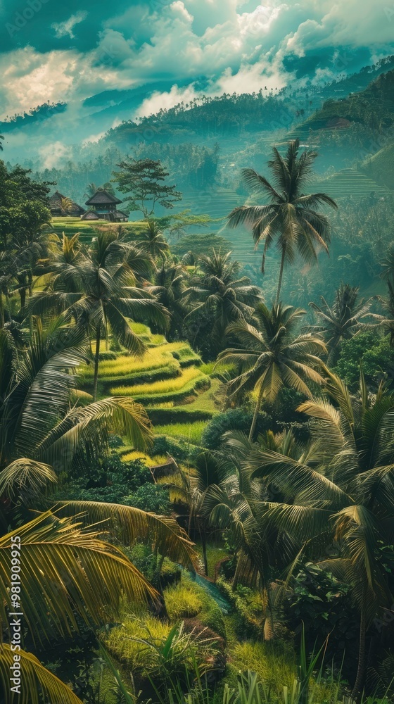 background bali indonesia with generative ai background bali indonesia with generative ai