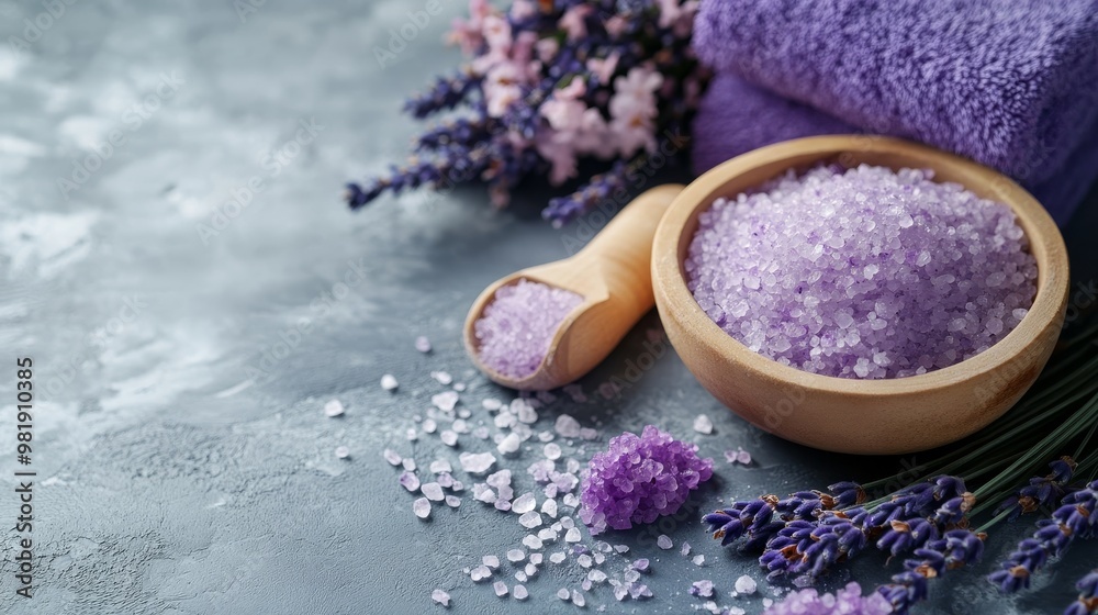 Scrub and salt with lavender for your spa Scrub and salt with lavender for your spa