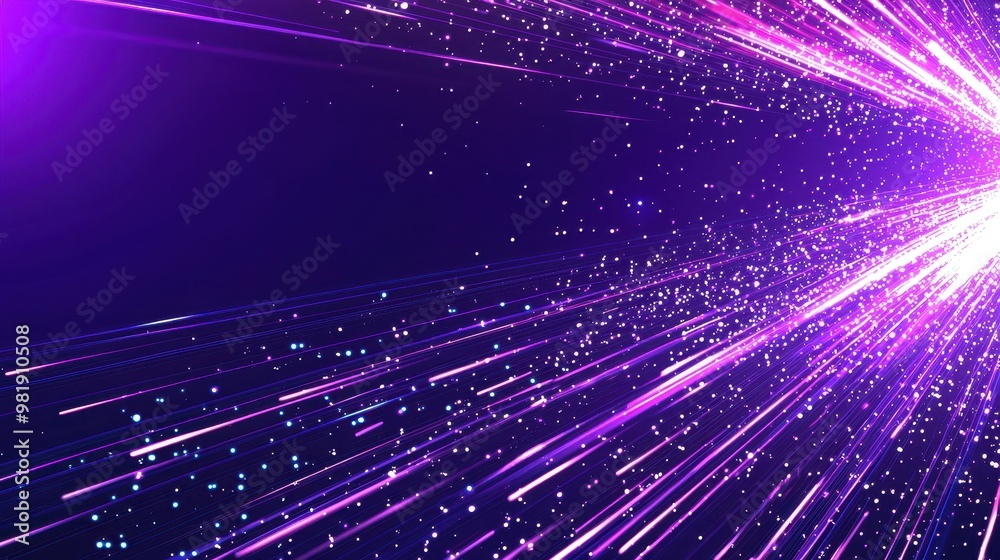 Fototapeta premium Abstract Purple and Pink Light Streaks with Sparkle Background