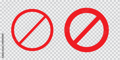 Editable vector stop prohibitions block icon. Perfect for web and app interfaces, presentations, infographics.