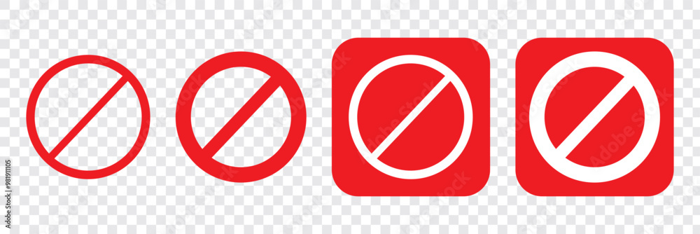 Editable vector stop prohibitions block icon. Part of a big icon set family. Perfect for web and app interfaces, presentations, infographics, etc Editable vector stop prohibitions block icon. Part of a big icon set family. Perfect for web and app interfaces, presentations, infographics, etc