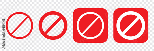 Editable vector stop prohibitions block icon. Part of a big icon set family. Perfect for web and app interfaces, presentations, infographics, etc