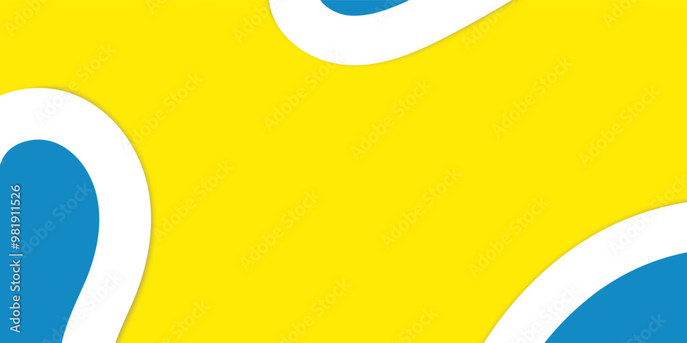 Abstract dynamic Bright Yellow and Blue Curves on pastel background. horizontal background. banner template promotion. vector design for media advertising website copy space or fashion concept design
Abstract dynamic Bright Yellow and Blue Curves on pastel background. horizontal background. banner template promotion. vector design for media advertising website copy space or fashion concept design