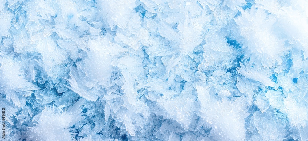 Icy winter background with frozen crystals Icy winter background with frozen crystals