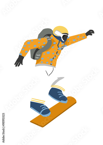  snowboarder jumping on a snowboard