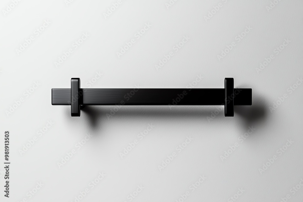 A sleek black handle against a minimalistic background, perfect for modern interior design and furniture applications. A sleek black handle against a minimalistic background, perfect for modern interior design and furniture applications.