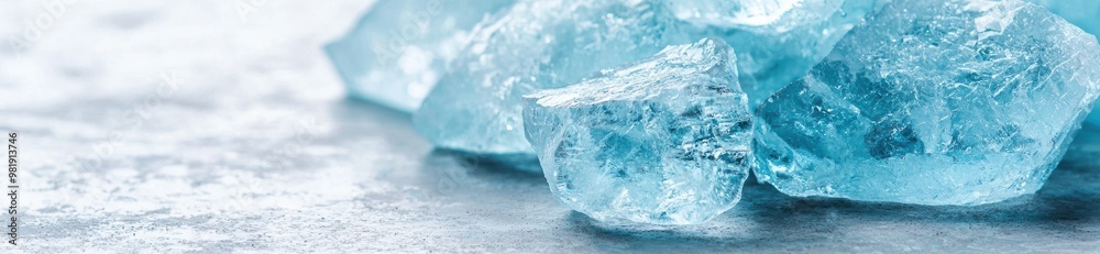 Icy blue crystal clear glacier ice cubes Icy blue crystal clear glacier ice cubes