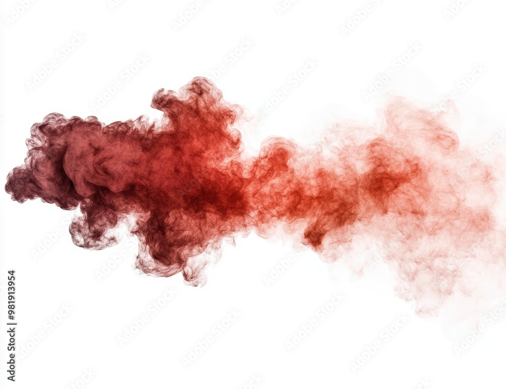 Fototapeta premium Dramatic red smoke cloud
