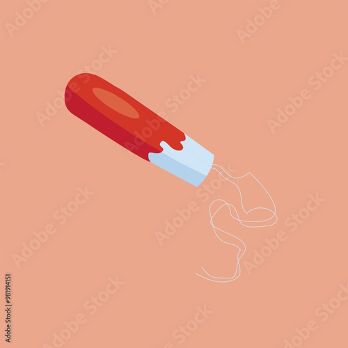 hygiene tampon cartoon. absorbency comfort, protection organic, cotton biodegradable hygiene tampon sign. isolated symbol vector illustration