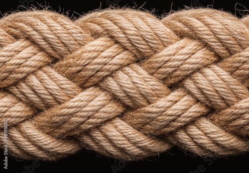 close-up of braided rope texture