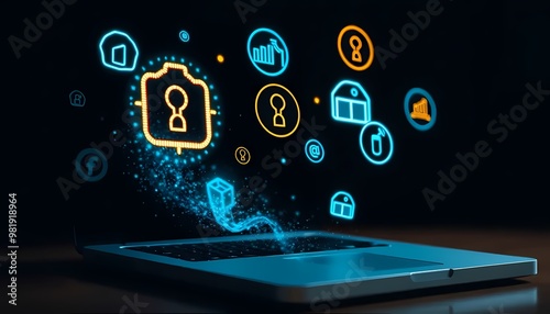 Wallpaper Mural binary code on digital screen Torontodigital.ca