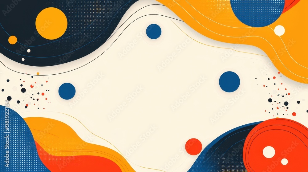 Abstract Background With Colorful Shapes and Dots