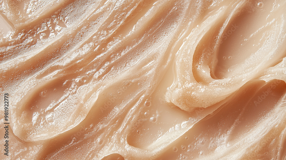 Close-up of exfoliating body scrub texture for skincare and beauty. Close-up shots, raw graphic photos. Cosmetics advertising materials. Close-up of exfoliating body scrub texture for skincare and beauty. Close-up shots, raw graphic photos. Cosmetics advertising materials.