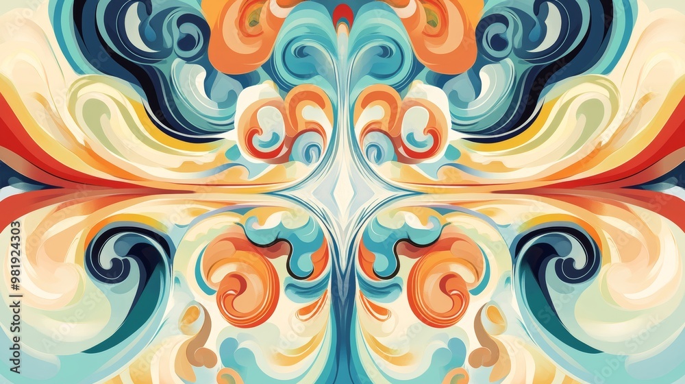 Vibrant Abstract Swirl Pattern in Bold Colors Vibrant Abstract Swirl Pattern in Bold Colors