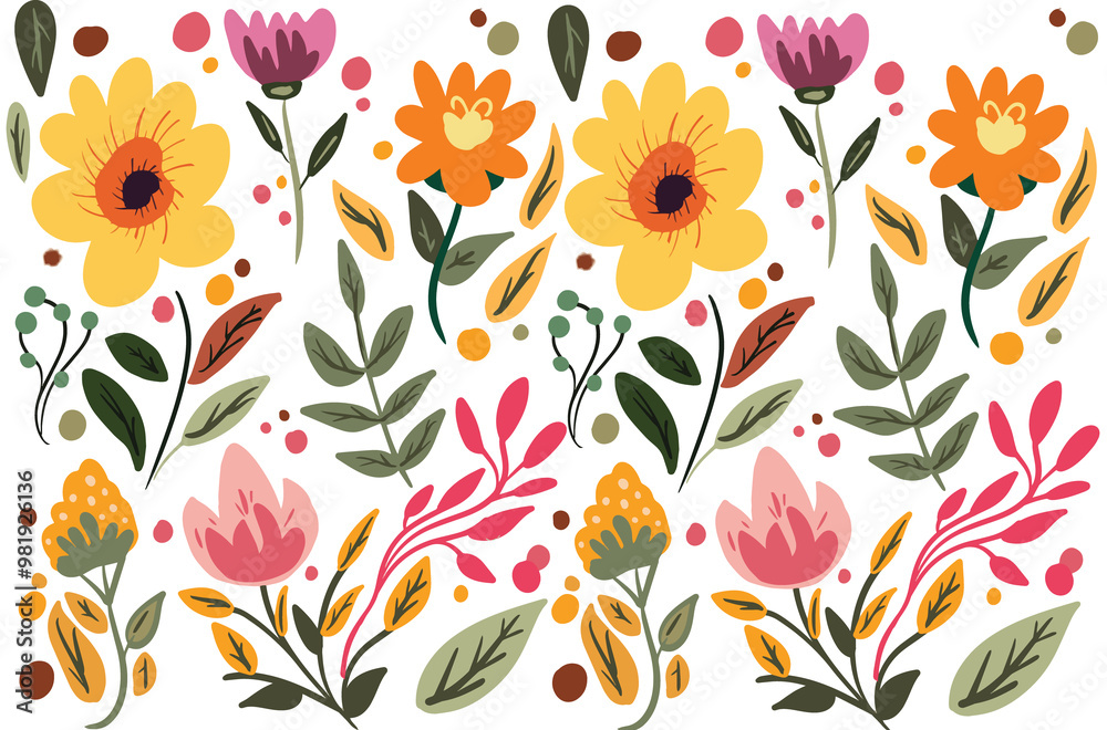 seamless background with tulips