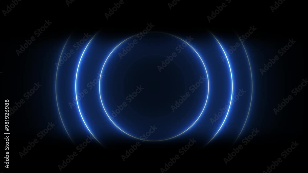 Abstract neon radar animated blue, green and red background. Searching process in futuristic interface, connection signal concept, Seamless loop