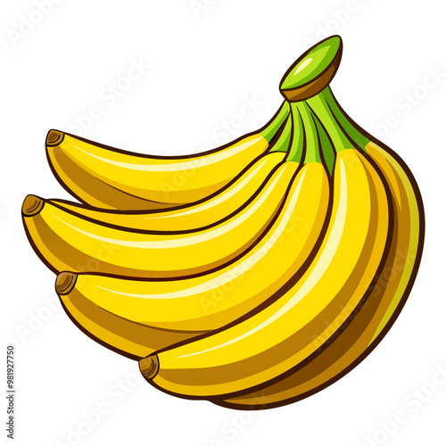 Ripe bananas fruit, fresh and delicious tropical fruit, healthy ripe bananas, vibrant yellow fruit, nutritious natural snack, farm-fresh bananas