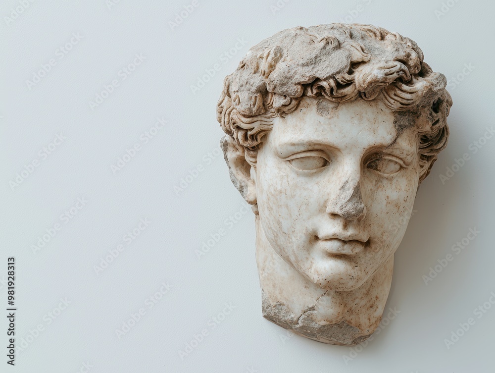 Detailed sculpture of a classical male figure Detailed sculpture of a classical male figure