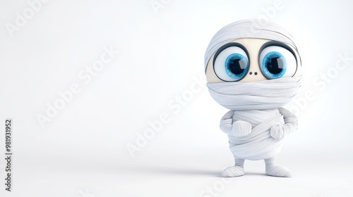 Cute Cartoon Mummy with Big Eyes