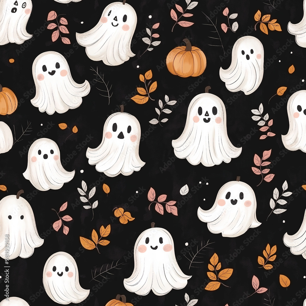 Seamless halloween patterns for background Seamless halloween patterns for background