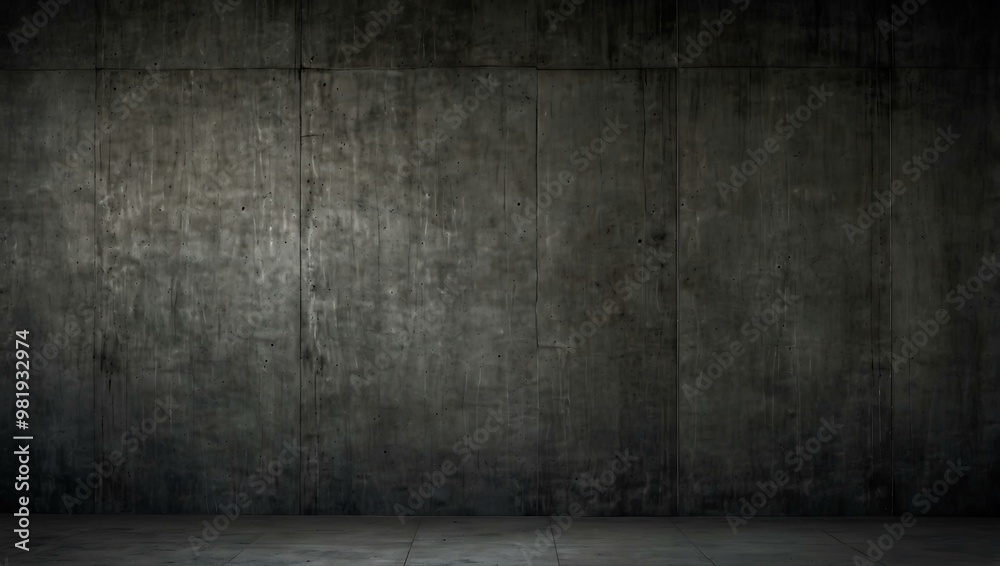Textured grunge wall with dark grey concrete details.