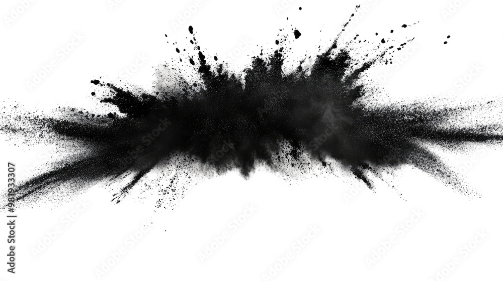 Fototapeta premium Sand flying explosion on a white transparent background