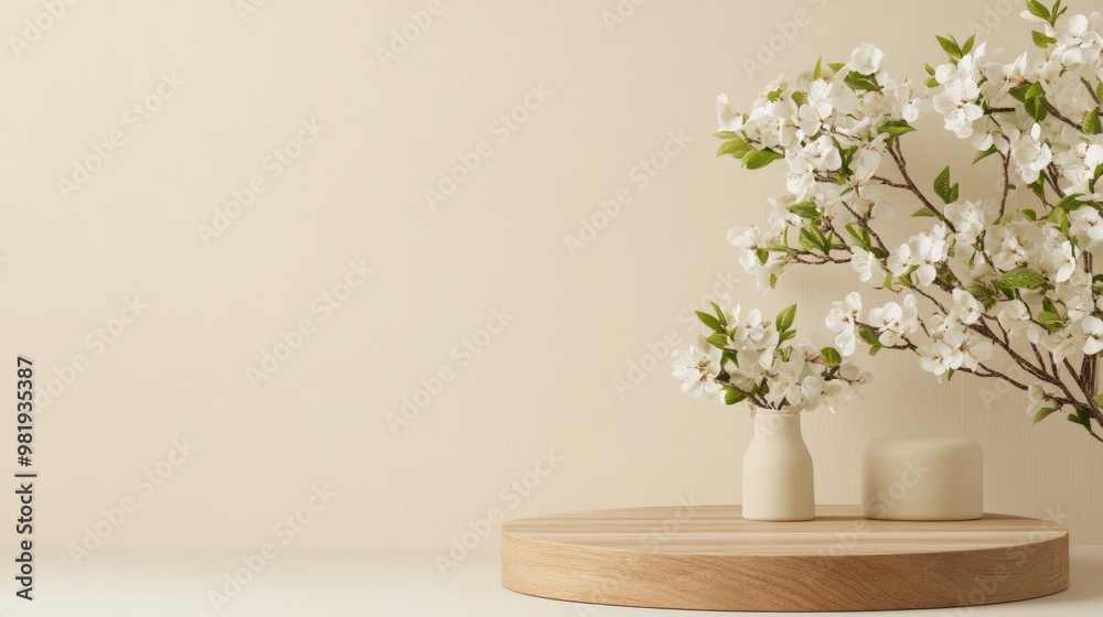 Elegant arrangement of blossoming branches in a minimalist setting, showcasing simplicity and natural beauty. Elegant arrangement of blossoming branches in a minimalist setting, showcasing simplicity and natural beauty.