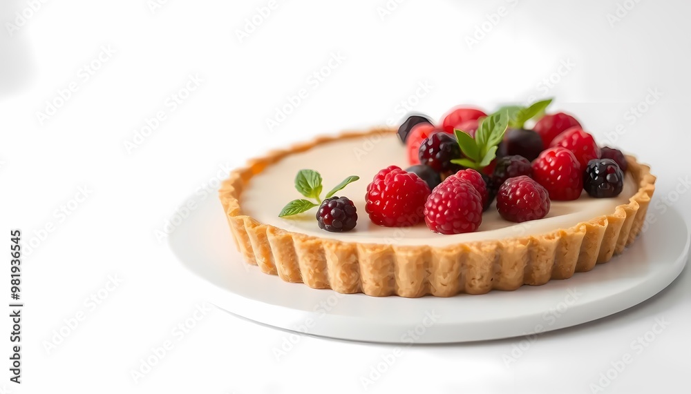 cake with strawberries and mint cake with strawberries and mint