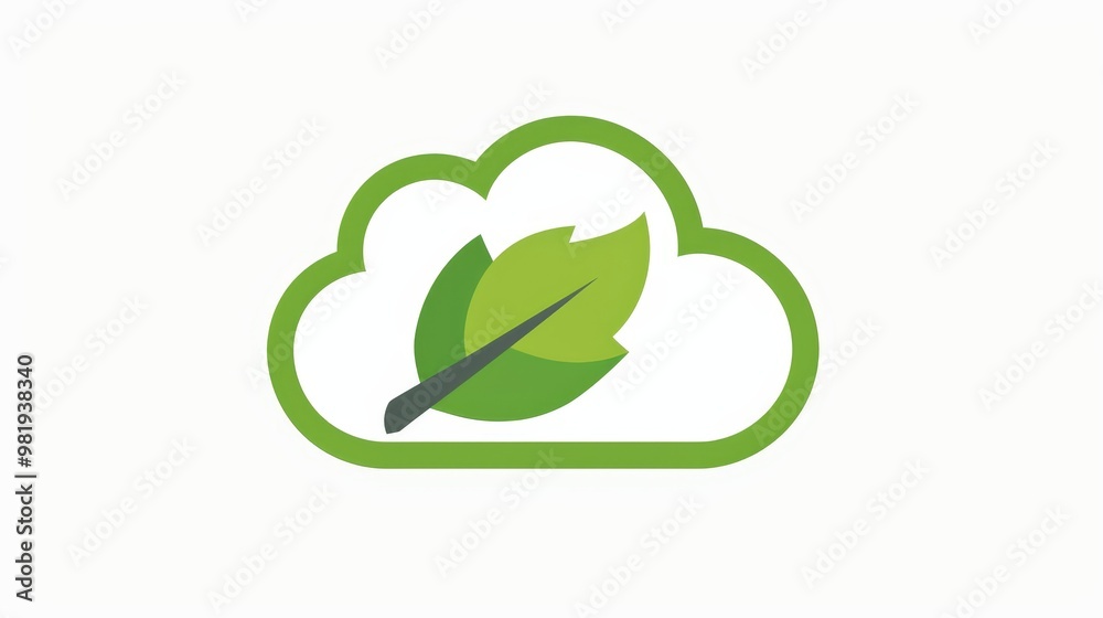 Green Leaf Inside a Cloud An Illustration of Eco-Friendly Cloud Computing and Sustainability Green Leaf Inside a Cloud An Illustration of Eco-Friendly Cloud Computing and Sustainability