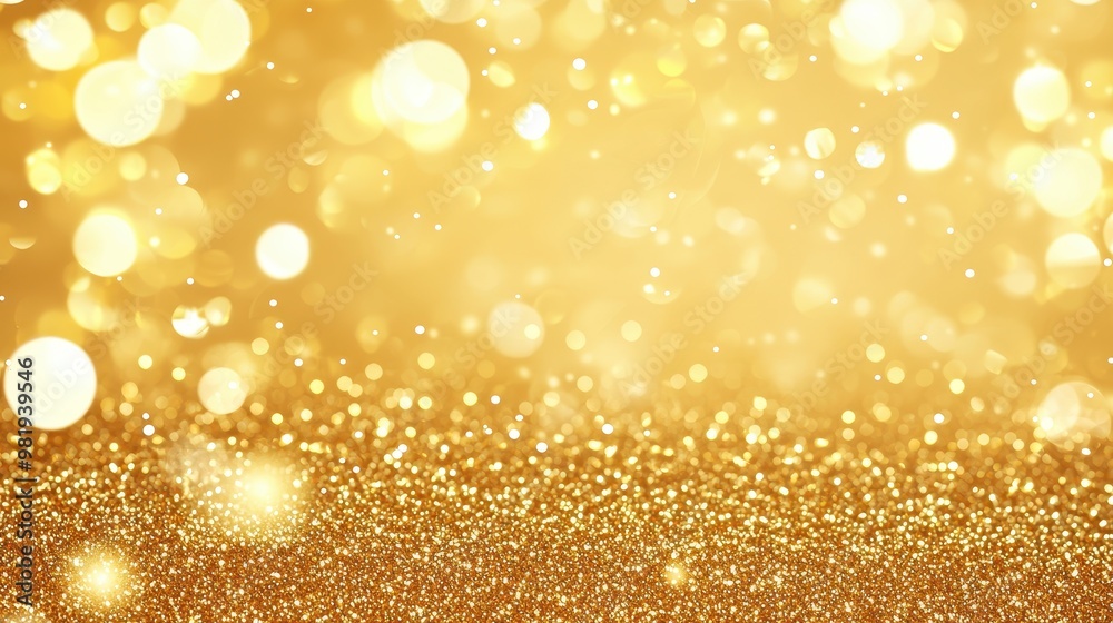 Golden Glitter Bokeh Background Texture Festive Sparkles Golden Glitter Bokeh Background Texture Festive Sparkles
