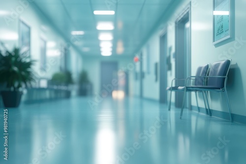 Blurred Medical Background in Doctor Office at Hospital Clinic