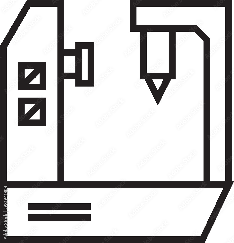CNC Automatic Robot Machine Icon
CNC Automatic Robot Machine Icon