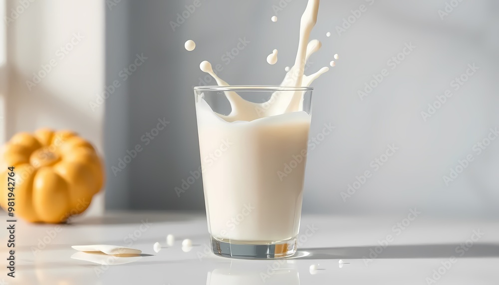 milk in glass milk in glass