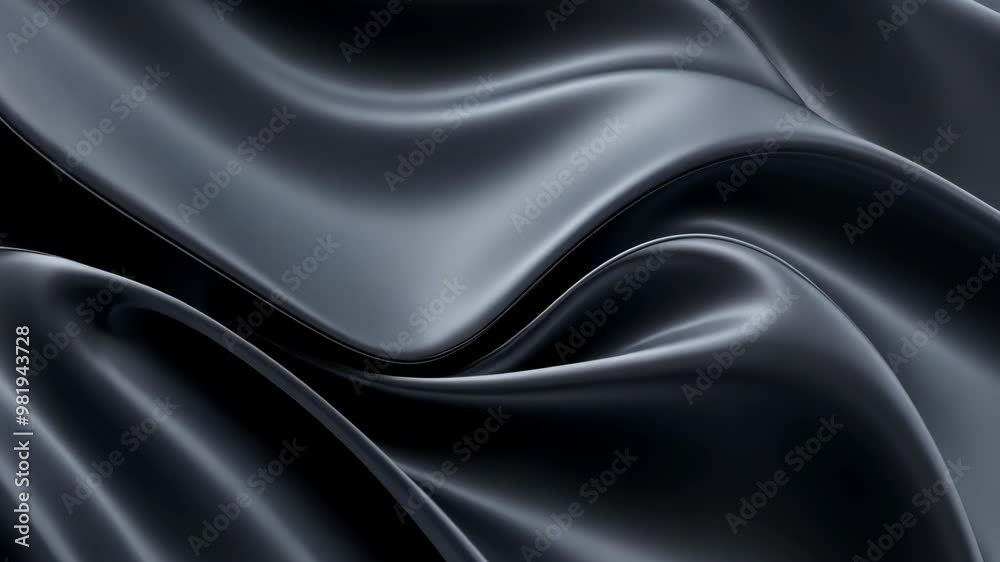Exploring the elegance of black satin fabric textures in a detailed close-up shot at a studio setting Exploring the elegance of black satin fabric textures in a detailed close-up shot at a studio setting